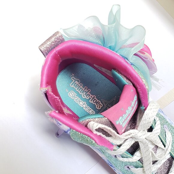 Twinkle Toes Bow Brights Light Up Hi Tops Sneaker - Picture 13 of 14